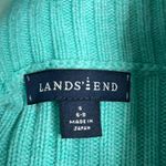 Lands' End  100% Baumwolle Full Zip Double Zipper Blue Cable knit sweater small Photo 3