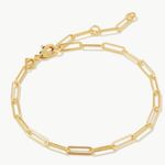 Kendra Scott NWT Courtney Paperclip Bracelet in Gold Photo 0