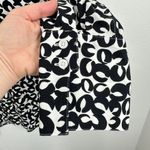 Chico's  Women's Black & White Print Long Sleeve Button‎ Down Shirt Size 0.5 US 6 Photo 4