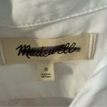 Madewell Denim Button-Up Shirt in Eyelet White: Garment-Dyed Edition Medium NWT Photo 6