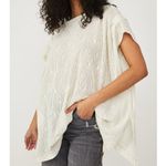 Free People  Cream Show Off Tee Tie-Front Crochet Reversible Slouchy Dolman Tee Photo 1
