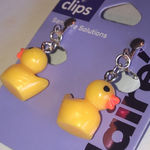 Claire's Yellow Rubber Duck Clip On Earrings Photo 3