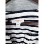 J. Jill Womens Top L Striped Terry‎ Cloth Beach Cover Up White Size L Photo 1