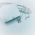 Night Before Christmas I Love You Forever Heart CZ Necklace Silver Photo 1
