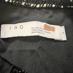 IRO French Designer  Diana Tweed Jacket Black Silver Fringe Puff Sleeves Paris Photo 3