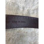 Coldwater Creek  Brown Leather Wide Belt Red Beads Sz Small Photo 4