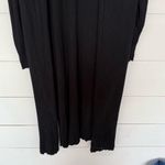 Soft Surroundings Women’s Large Black Ribbed Cardigan Sweater Photo 1