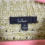 Lulus Cropped Sweater Cable Knit Lime Green SW9029L Photo 4