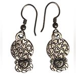 Brighton Rare Two Tone Hooked Women’s Designer Coin Earrings Vintage 90s Jewelry Photo 2