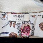 Umgee  White Floral Bell Sleeve Wrap Dress Womens L Ruffled Boho Coquette NWT Photo 11