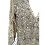 Mac Duggal 5021 Geometric Embellished Evening Gown Nude Silver 6 NWT Photo 2