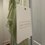 Mac Duggal 70163 GOLD POLKA DOT V NECK RUFFLED FAUX WRAP HI LOW MIDI DRESS Photo 5