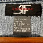 Rafaella VTG RF Rafaela Jean Jumper Women's Medium Zip Front Sleeveless V-Neck Denim Photo 3