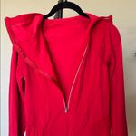 Lululemon Run For It Pullover Sz 6 Red Hooded Long Sleeve Quarter Zip Photo 14