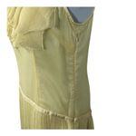 WD.NY Yellow Silk 20s Inspired Sleeveless Flapper Midi Dress Size 8 Photo 6