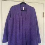 Anthropologie Daily Practice Snuggle Cardigan Purple Plush Lounge Size Medium Photo 2