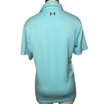 Under Armour  HeatGear Polo Shirt Women Small Mint Blue Loose Fit Photo 3