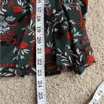 Maje  Paris Green Floral Lo Fleur Crepe Georgette Top Sheer Smocked Blouse Large Photo 14