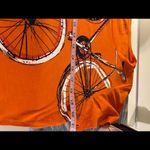 Crown & Ivy Women's Orange Bicycle Print T-Shirt, Size L Photo 3