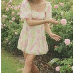Reset By Jane Josie Dress Floral Babydoll Mini Dress Size Small Whimsical Fairy Pink Photo 0