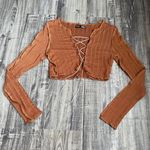 SheIn burnt orange tie top Photo 0