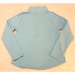 Lilly Pulitzer Skipper Popover Fleece Half Zip Aqua Blue Gold Zipper Medium Photo 2