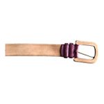 Linda Allard Ellen Tracy Genuine Snakeskin Belt Purple Textured Leather Medium Photo 10