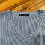 Brandy Melville Ribbed Blue Crop Sweater Top Photo 2