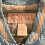 Melanie Martinez Size Large Varsity Bomber Satin Zip Up Jacket Patch Dollcore Blue Photo 2