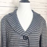 East 5th Black & Grey Cropped Houndstooth Blazer Jacket Size Large Photo 5