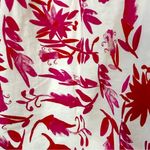 BROOKE WRIGHT DESIGNS Tropical Floral Bright Pink & White Off Shoulder dress XS Photo 3