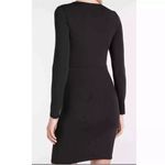 EXPRESS  Black Fitted Long Sleeve‎ Cutout Dress Bodycon Ruched Size XS New Photo 7