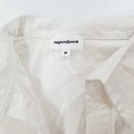 superdown Colette Ruched Shirt Dress in White Medium Photo 7