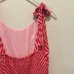 TRIBAL Poppy Red Sleeveless Tie Strap Midi Dress‎ size Medium Pink Photo 5
