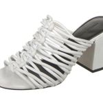 Rebecca Minkoff white knotted strapāblock heel sandals 6 Photo 0