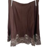 Apt. 9  skirt women’s size 8 Chocolate Brown embroidered eyelet flare VTG Y2K Photo 1
