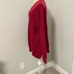 Sundance  Red V-Neck Lace Sweater Photo 2