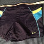 Nike Swim Shorts Sz. M Navy Blue Yellow Color block Summer Beach Pool Vacation Photo 5
