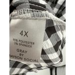 Grayson Social Womens Black Gingham Print Dress Belted Size 4X NWT Cap Sleeve Photo 7