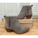 Frye Women's Sacha Suede Charcoal Booties Size 6 NIB Moto Shortie Boots Snip Toe Photo 12