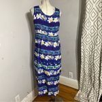 Jams World  Hawaiian‎ Vintage Orchid Row Purple Floral Sleeveless Dress sz Small Photo 3