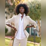 Frank & Eileen  Dublin Tailored Blazer In Cement Cream Ivory Size XS NWT Photo 10