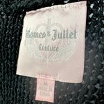 Romeo + Juliet Couture | Medium | Black Loose Knit Crochet Pullover Sweater Photo 1
