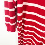 Nick & Nora Red Striped Front Zipper Foot Enclosure Long Sleeves Pajamas Small Photo 5