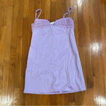 NWT Magda Butrym Crochet Balconette Mini Dress Purple Size M Photo 4