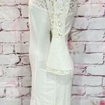 Lulus Lulu’s nwt ivory white lace top bell sleeve fitted dress size medium Photo 10