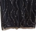 Adrianna Papell Women's Size 8 Navy Sequin Knee Length Dress Photo 5