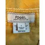 Fossil  Boho Yellow Button Up Shortsleeve Top Size Small Photo 4