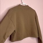 Oak +Fort Oversized Tan Cropped Minimalist Sweatshirt. Size S Photo 5