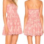 NBD x Revolve Daimilee Strapless Lace Dress: Blush Pink Barbie Barbiecore Photo 1